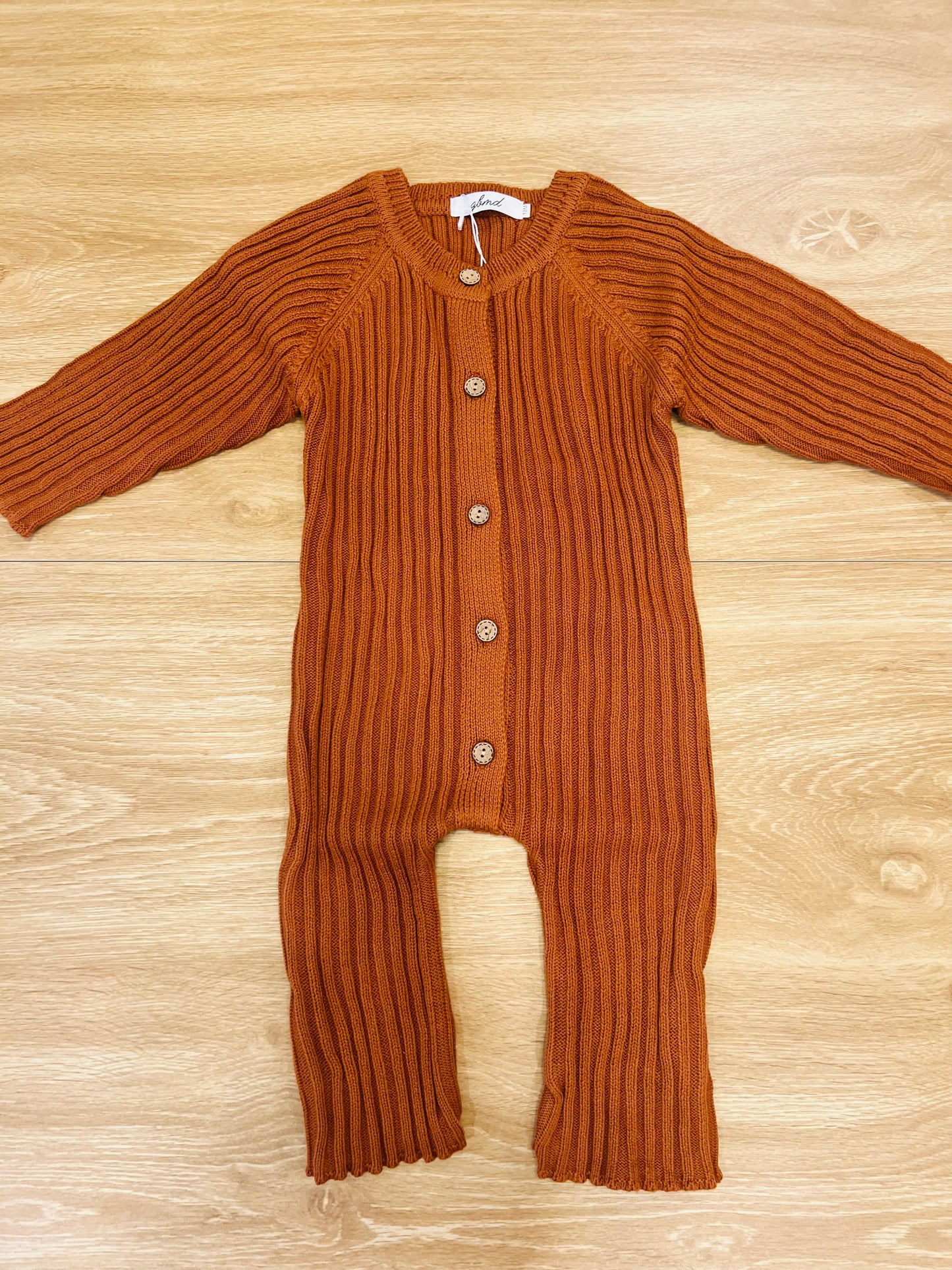 rust & knit jumpsuit romper