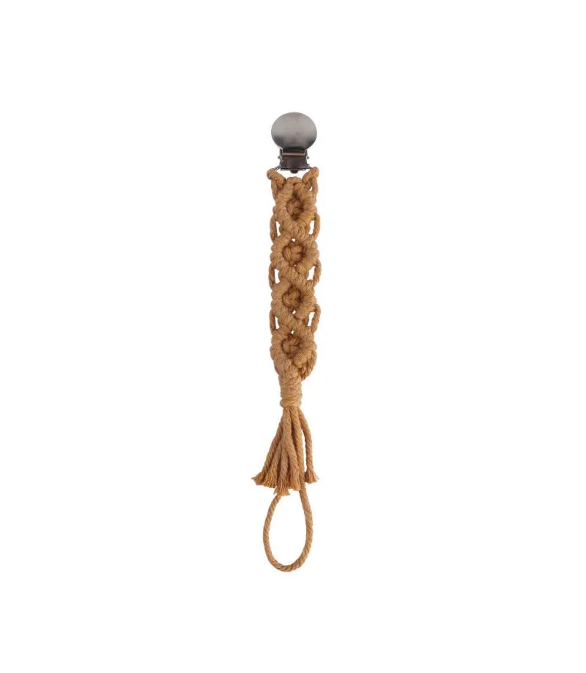 macrame binky holders