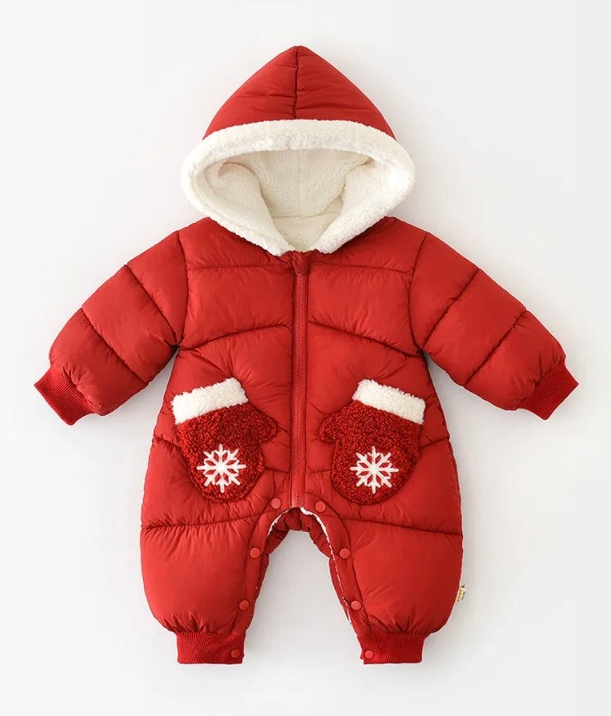 red bunny winter snowsuit
