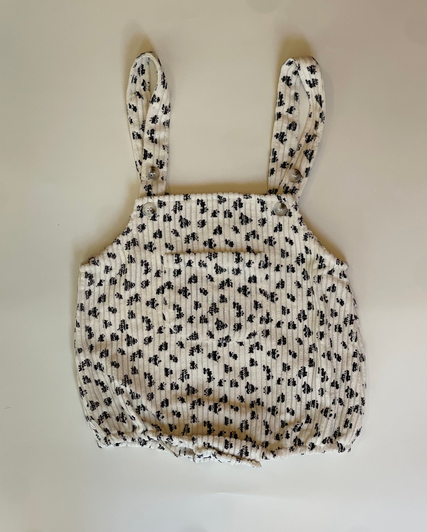 Floral sleeveless overalls