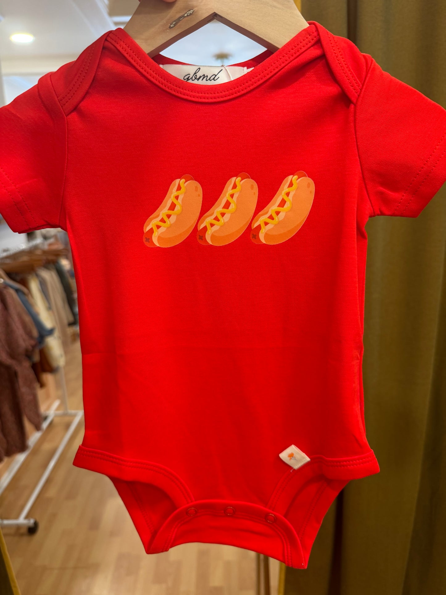 hotdog baseball onesies