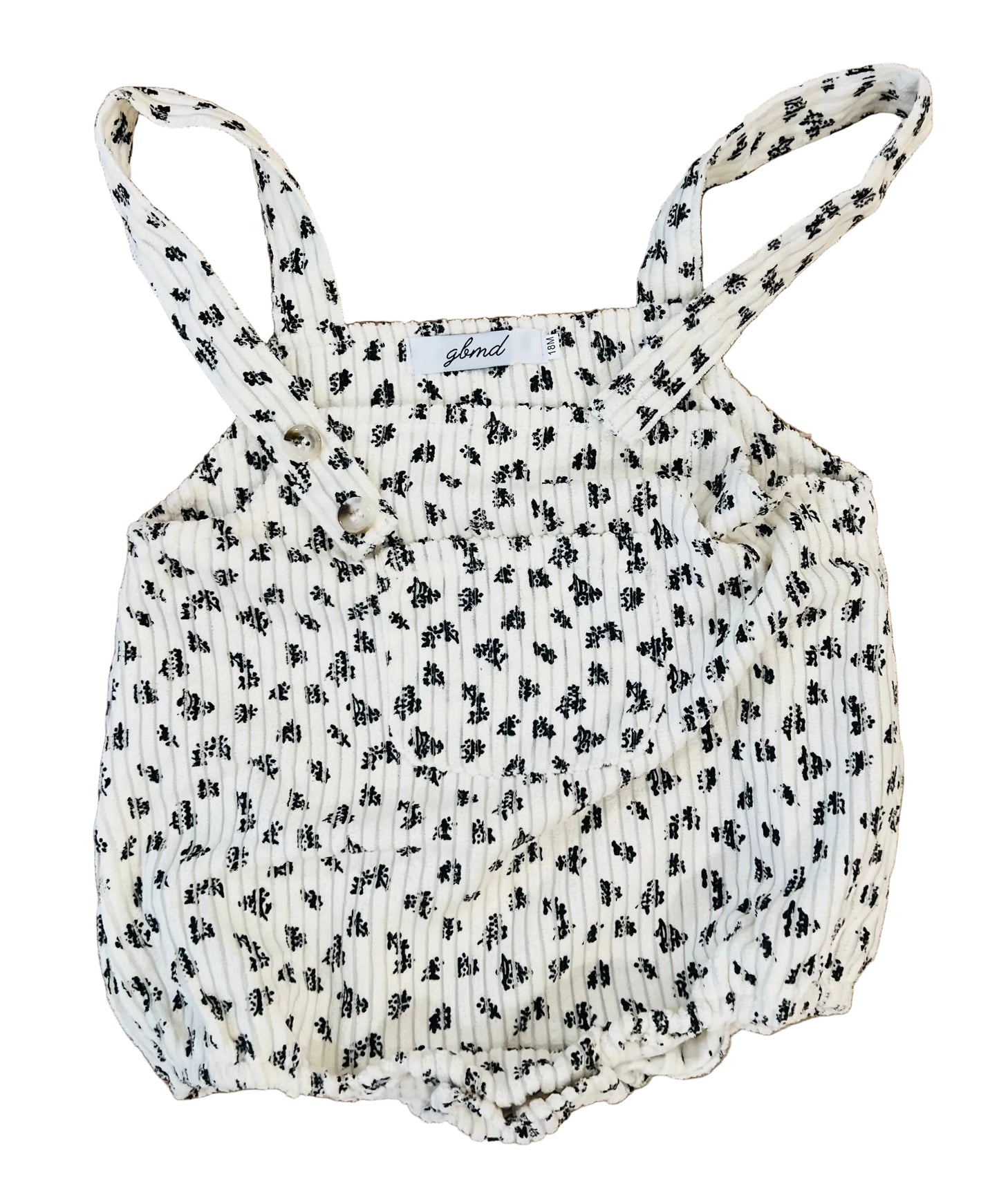 Floral sleeveless overalls