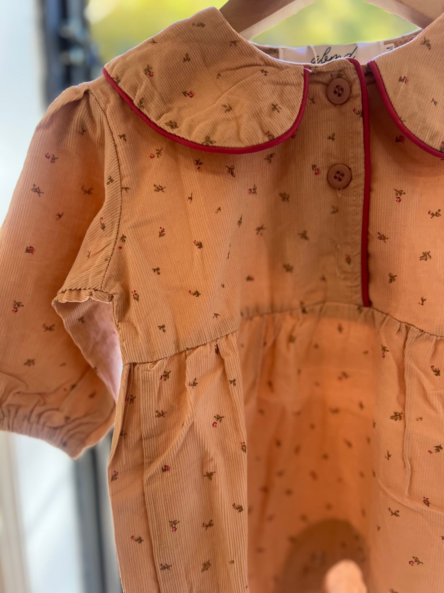 button blossom jumpsuit with collar