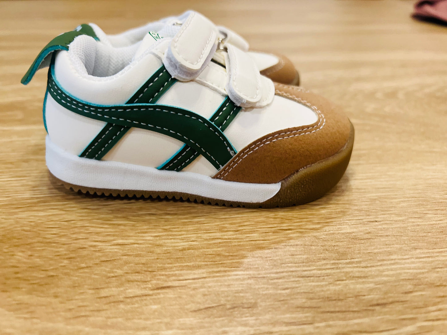 green sneakers