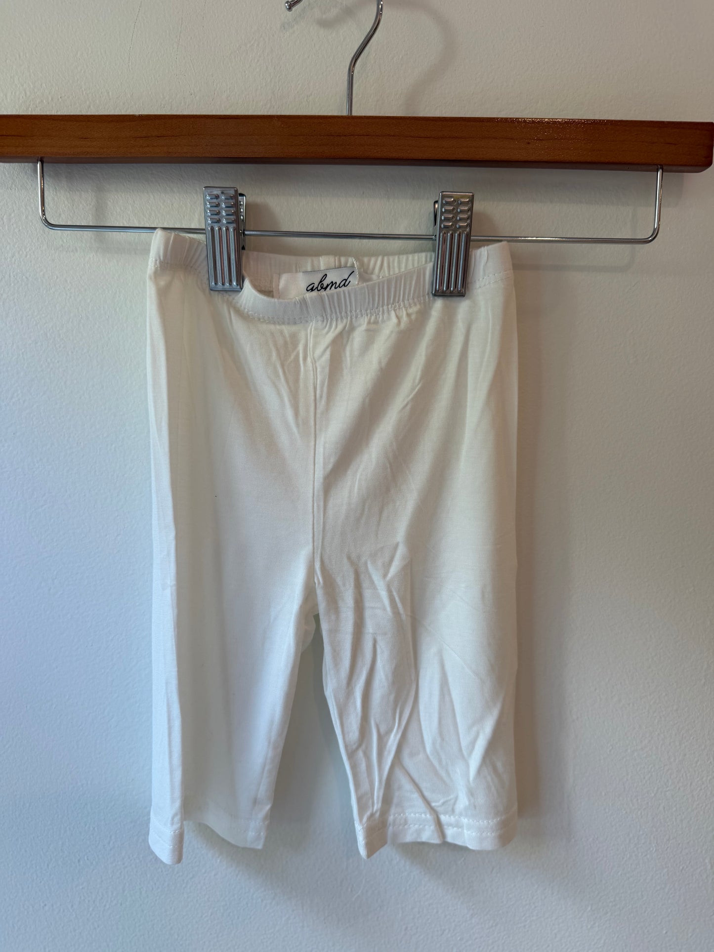 white biker shorts