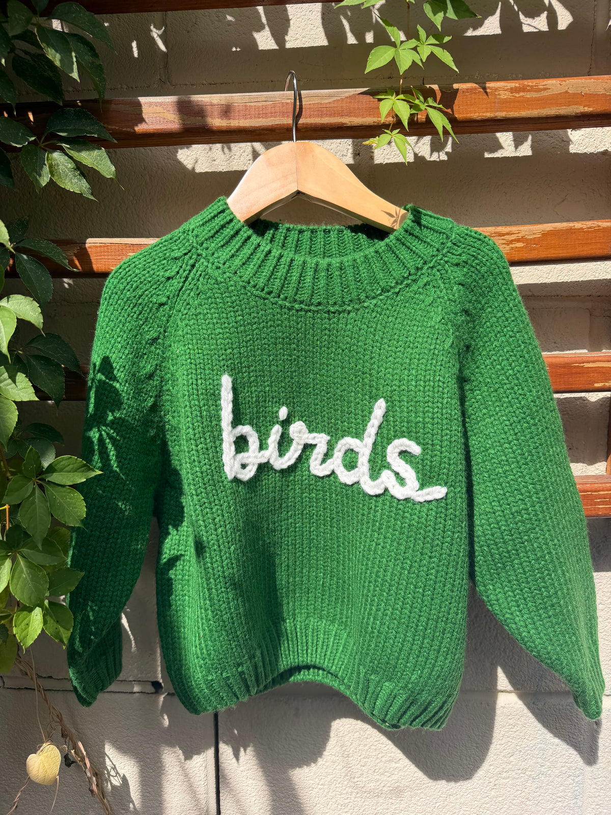 birds custom knit sweater