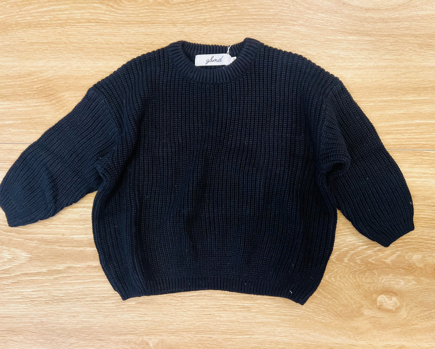 black sweater