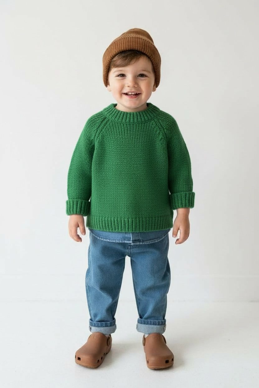 kelly green knit sweater